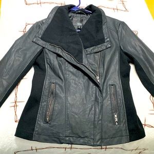 Black leather jacket